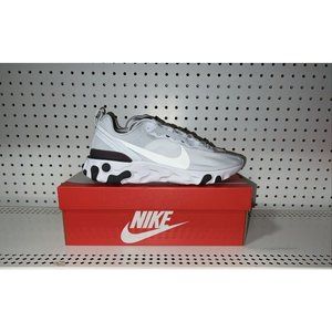 Nike React Element 55 Pure Platinum Gray Mens Athletic Shoes Size 9 BQ6166-011